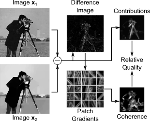 Cameraman image quality comparison with good and blurry versions